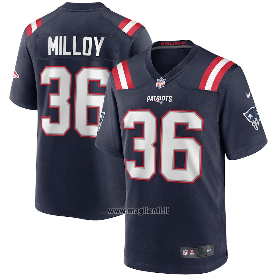 Maglia NFL Game New England Patriots Lawyer Milloy Retired Blu